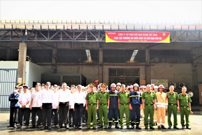 Vedan diễn tập phòng cháy chữa cháy và cứu nạn cứu hộ